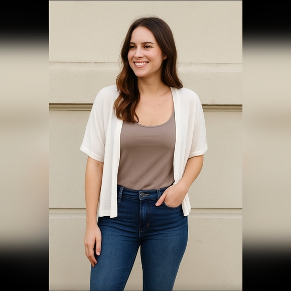 Ivory Notations Cardigan, Size Small - Picture 1 of 2
